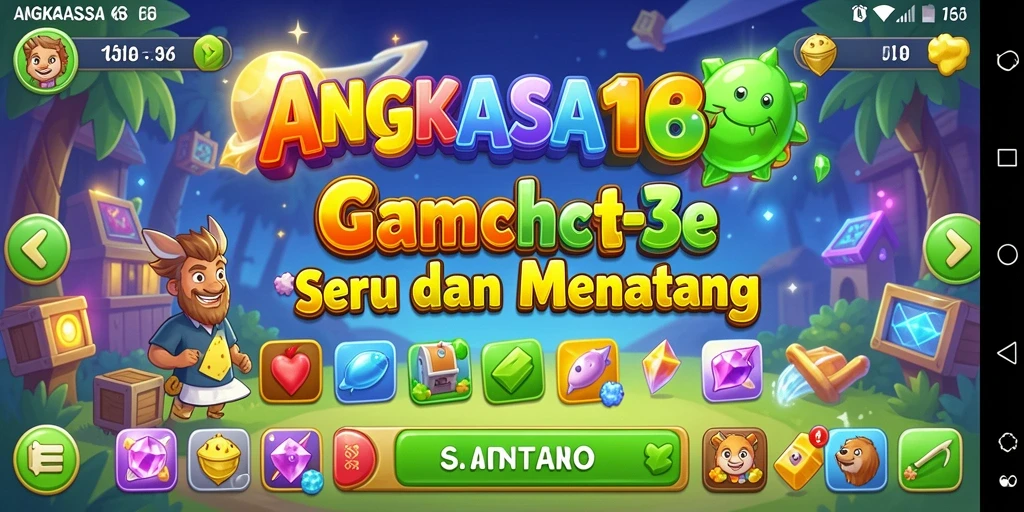 Tangkapan layar gameplay <strong>ANGKASA168</strong> menampilkan keseruan mencocokkan item.