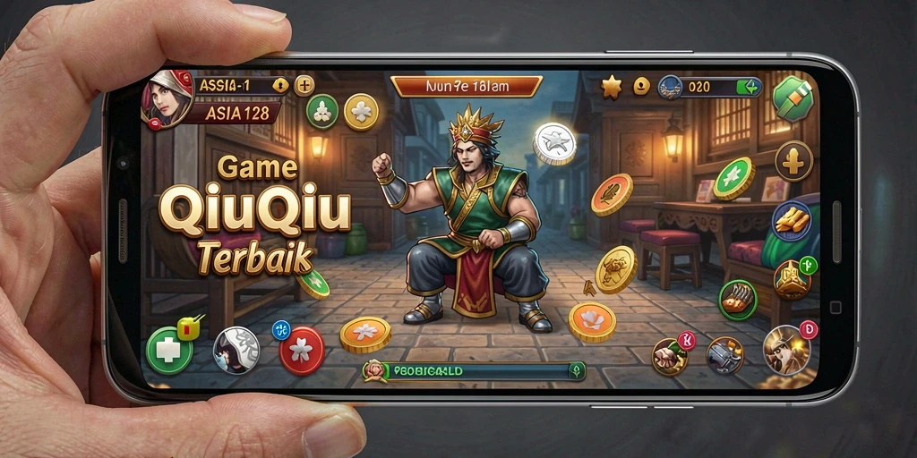 Tampilan gameplay ASIA128 yang menampilkan keseruan permainan QiuQiu.