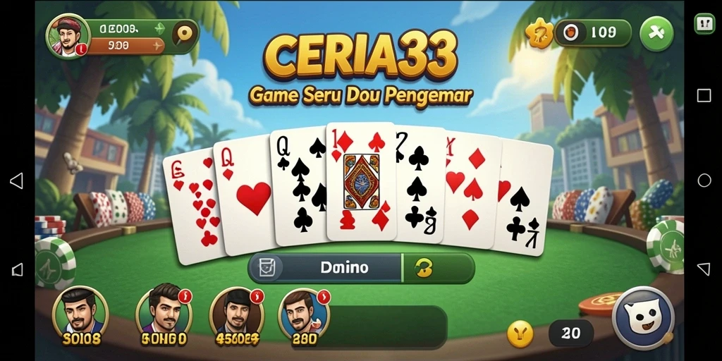 Tampilan permainan Domino yang seru dan interaktif.