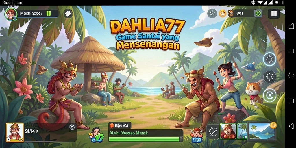 Tangkapan layar permainan DAHLIA77 menampilkan aksi penuh warna dan karakter menarik.