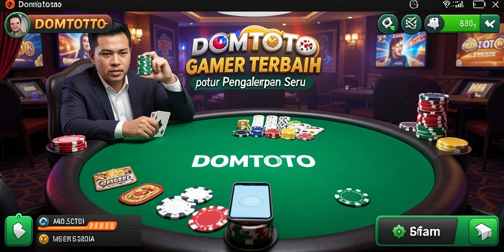 Tampilan gameplay Poker yang seru di DOMTOTO.