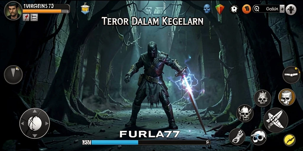 Screenshot menampilkan momen mencekam dalam permainan FURLA77.