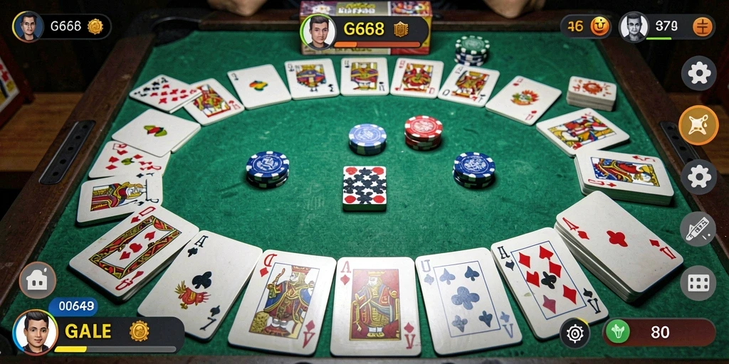 Tampilan gameplay Gaple G668 yang menarik dan interaktif.