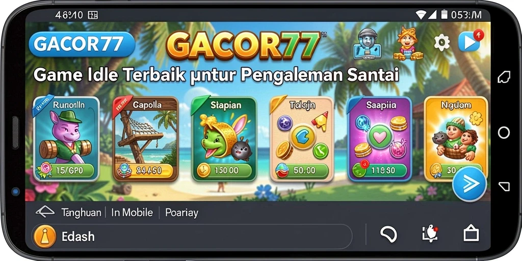 Tampilan gameplay GACOR77 yang seru dan menghibur di dunia Idle.