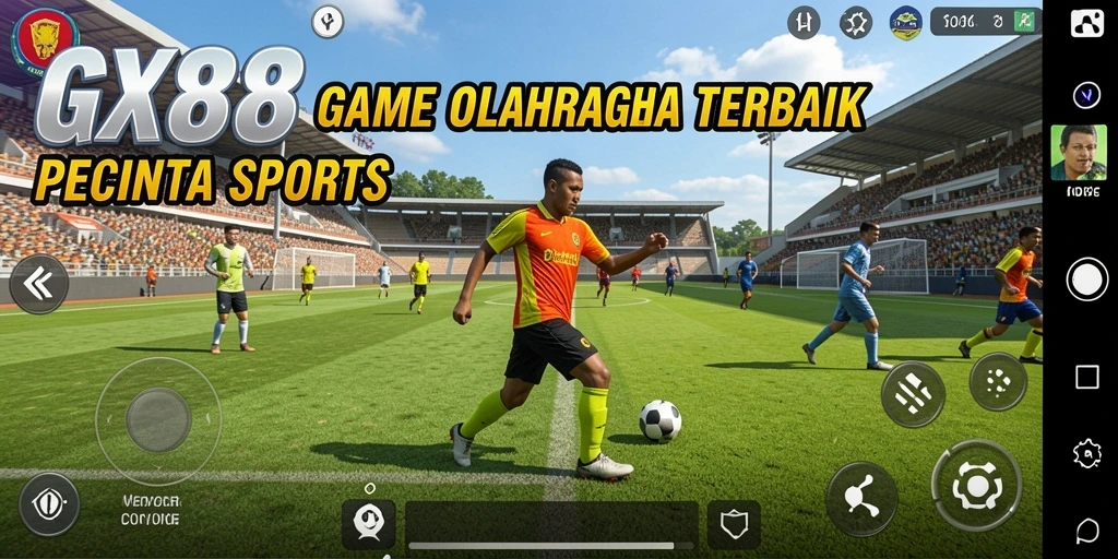 Screenshot GX88 menampilkan aksi seru dalam permainan olahraga.