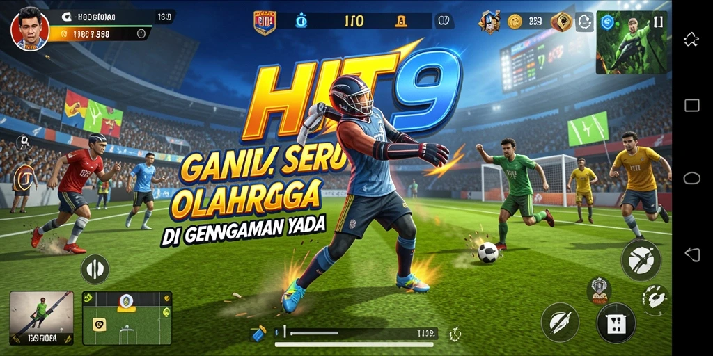 Tampilan gameplay seru dari HIT9 dalam aksi olahraga.