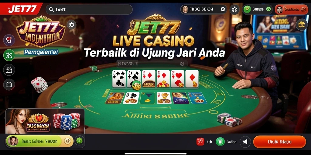 Tampilan gameplay langsung dari JET77 yang mendebarkan.