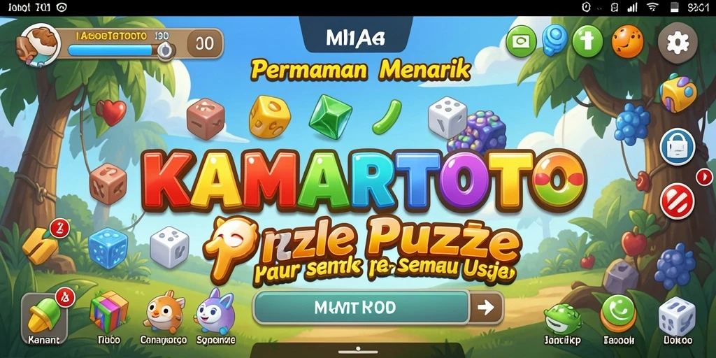 Tampilan gameplay dari KAMARTOTO dengan tantangan puzzle yang seru.