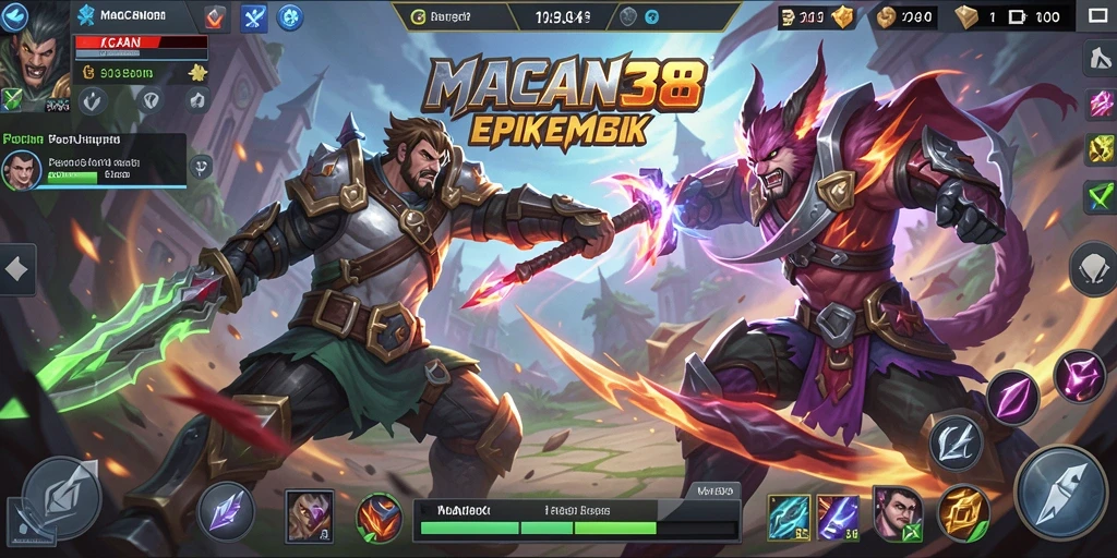 Tampilan gameplay menegangkan di <strong>MACAN388</strong> MOBA.