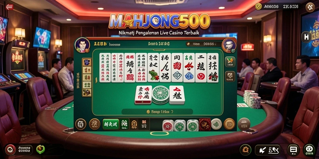 Tampilan permainan live casino yang menarik dan interaktif di MAHJONG500.