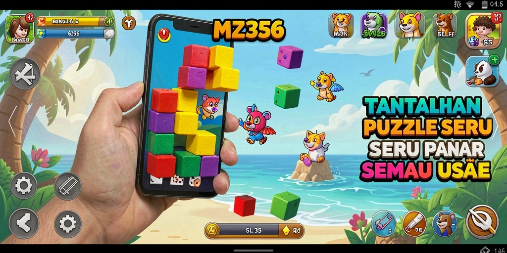 Screenshot gameplay MZ356 dengan tantangan puzzle yang menarik.