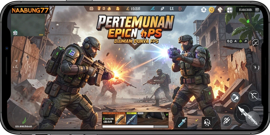 Tampilan gameplay seru dari NABUNG77 yang penuh aksi FPS.