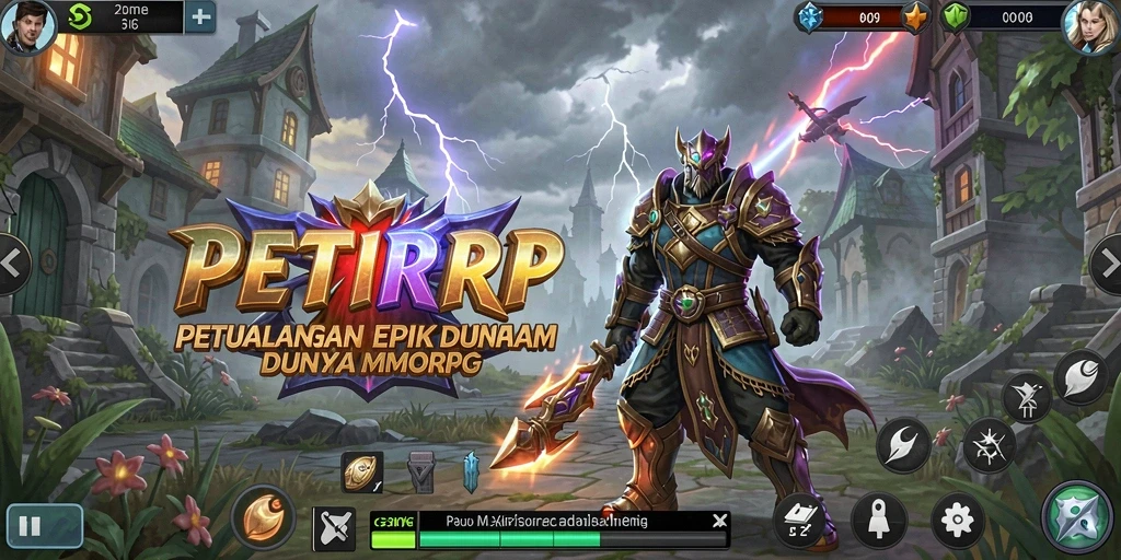 Screenshot dari gameplay epik PETIRRP di dunia MMORPG.