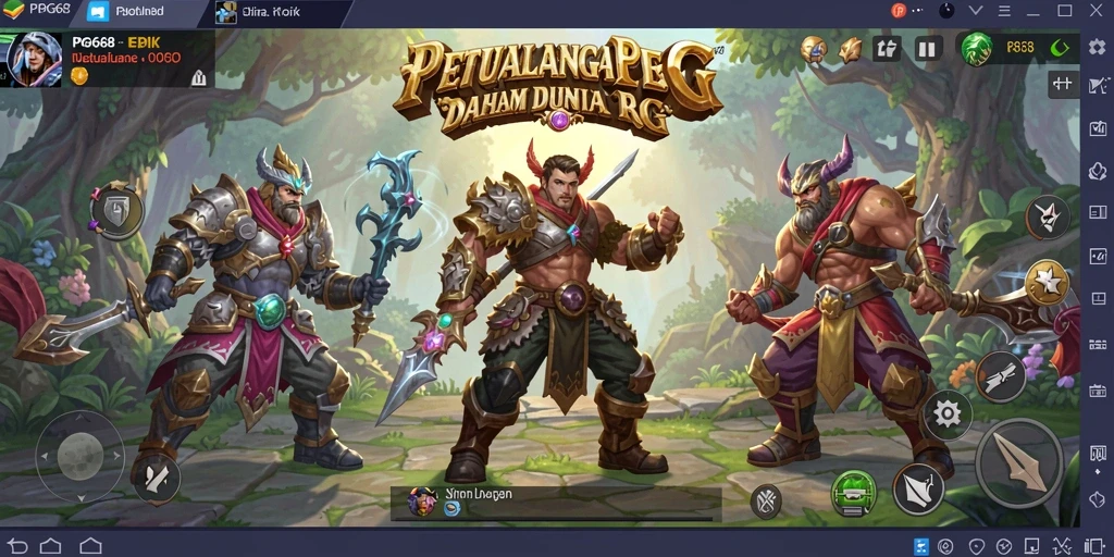 Screenshot PGG68 menampilkan aksi pertarungan seru dan eksplorasi dunia RPG.
