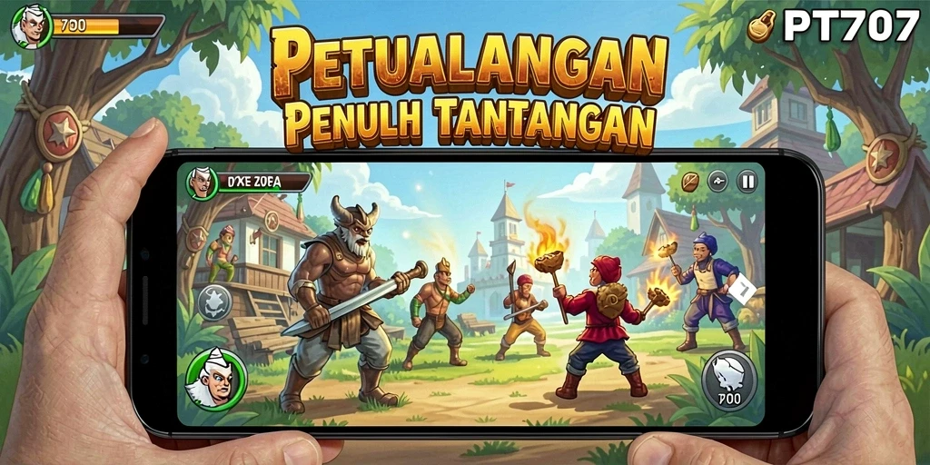 Tampilan gameplay PT707 yang seru dan penuh aksi arcade.