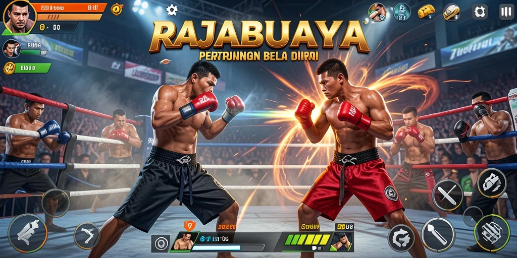 Screenshot gameplay RAJABUAYA menampilkan aksi pertarungan yang mendebarkan.