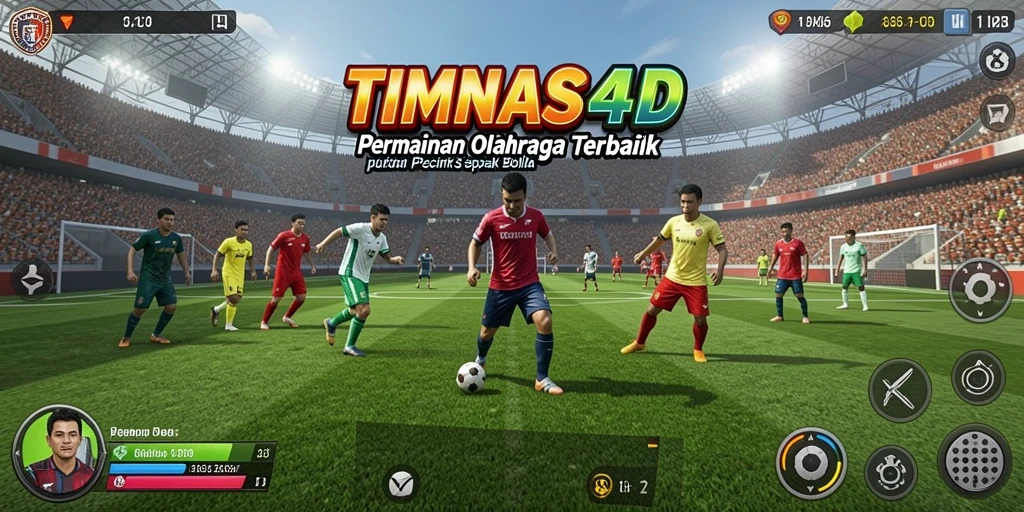 Tangkapan layar permainan TIMNAS4D menampilkan aksi seru di lapangan.