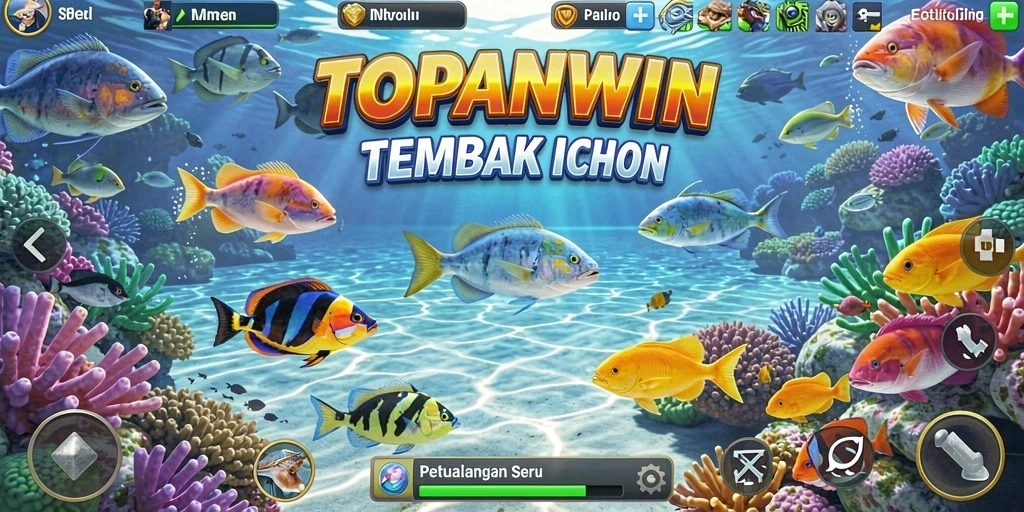 Tampilan gameplay seru dalam game Tembak Ikan TOPANWIN.