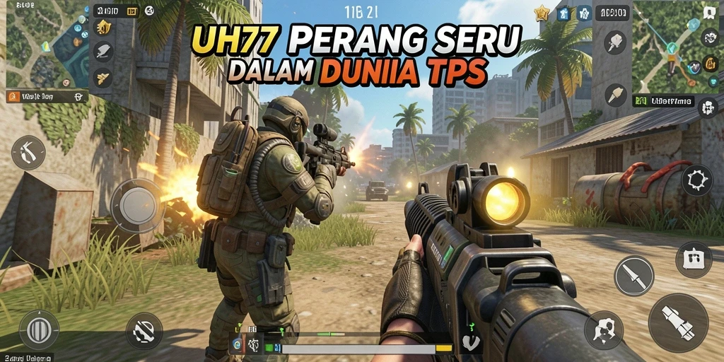 Gameplay UH77 menunjukkan pertempuran intens dan strategis dalam TPS.